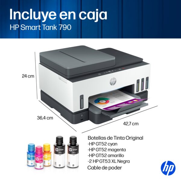 DIMENSIONES FALABELLA Hp 790 Multifuncional WiFi, ADF, Bluetooth Duplex Smart Tank