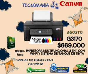 Canon G3170 Multifuncional amplia y reduce WiFi