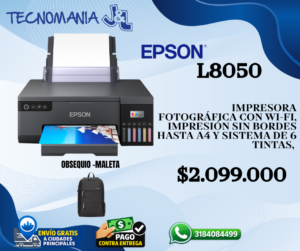 L8050 Epson L8050 Impresión sobre Cd y Carnet monofuncion de 6 tintas