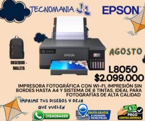 L8050 Epson L8050 Impresión sobre Cd y Carnet monofuncion de 6 tintas