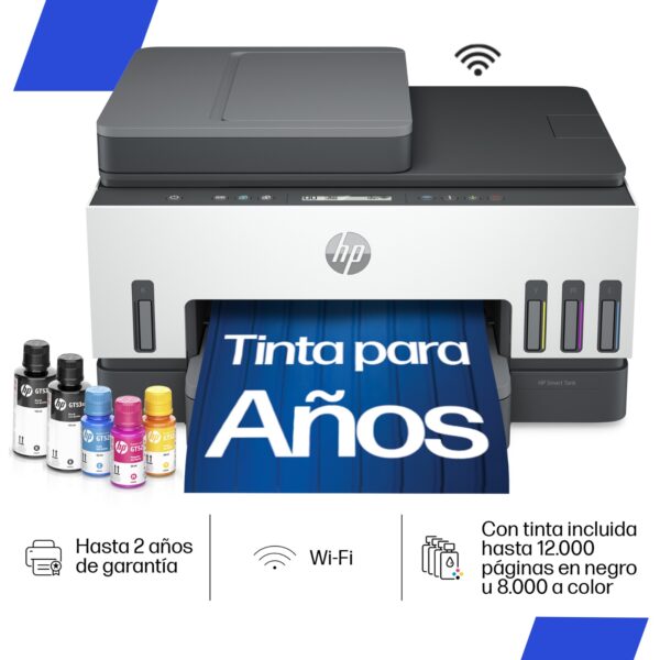 PORTADA Hp 750 Multifuncional WiFi, ADF, Bluetooth Duplex Smart Tank