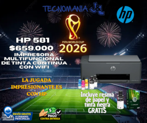 HP Smart Tank 581 Multifuncional WiFi Bluetooth